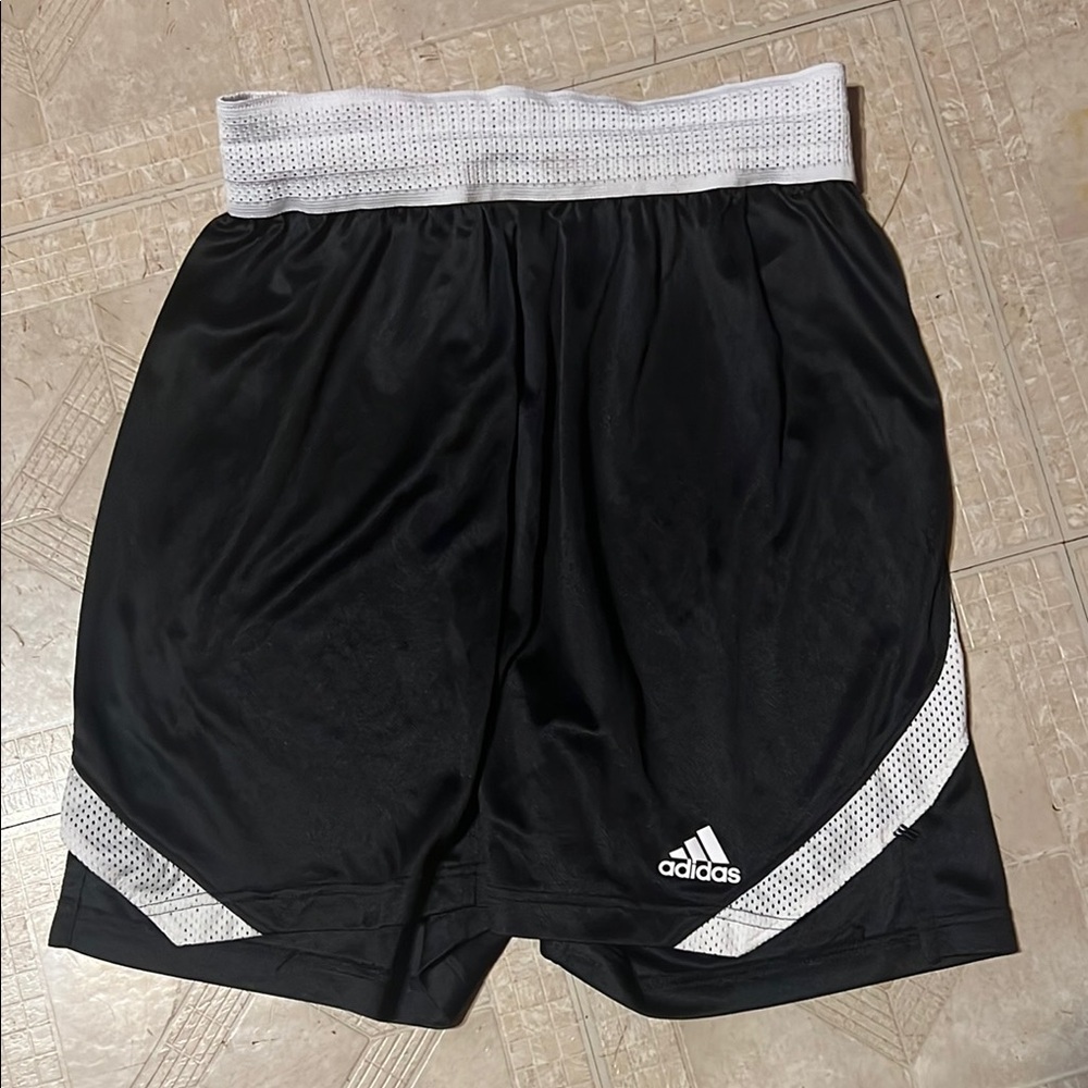 Adidas Kids Black and Gray Athletic Shorts